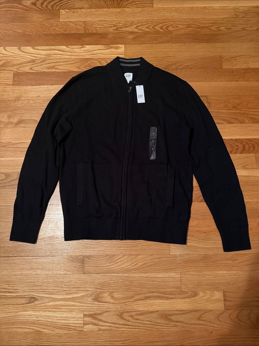 GAP Men's Black Full-Zip Knit Jacket